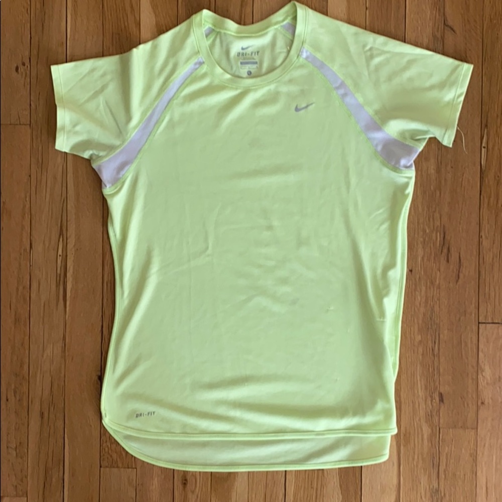 Yellow Nike dri-fit women’s shirt